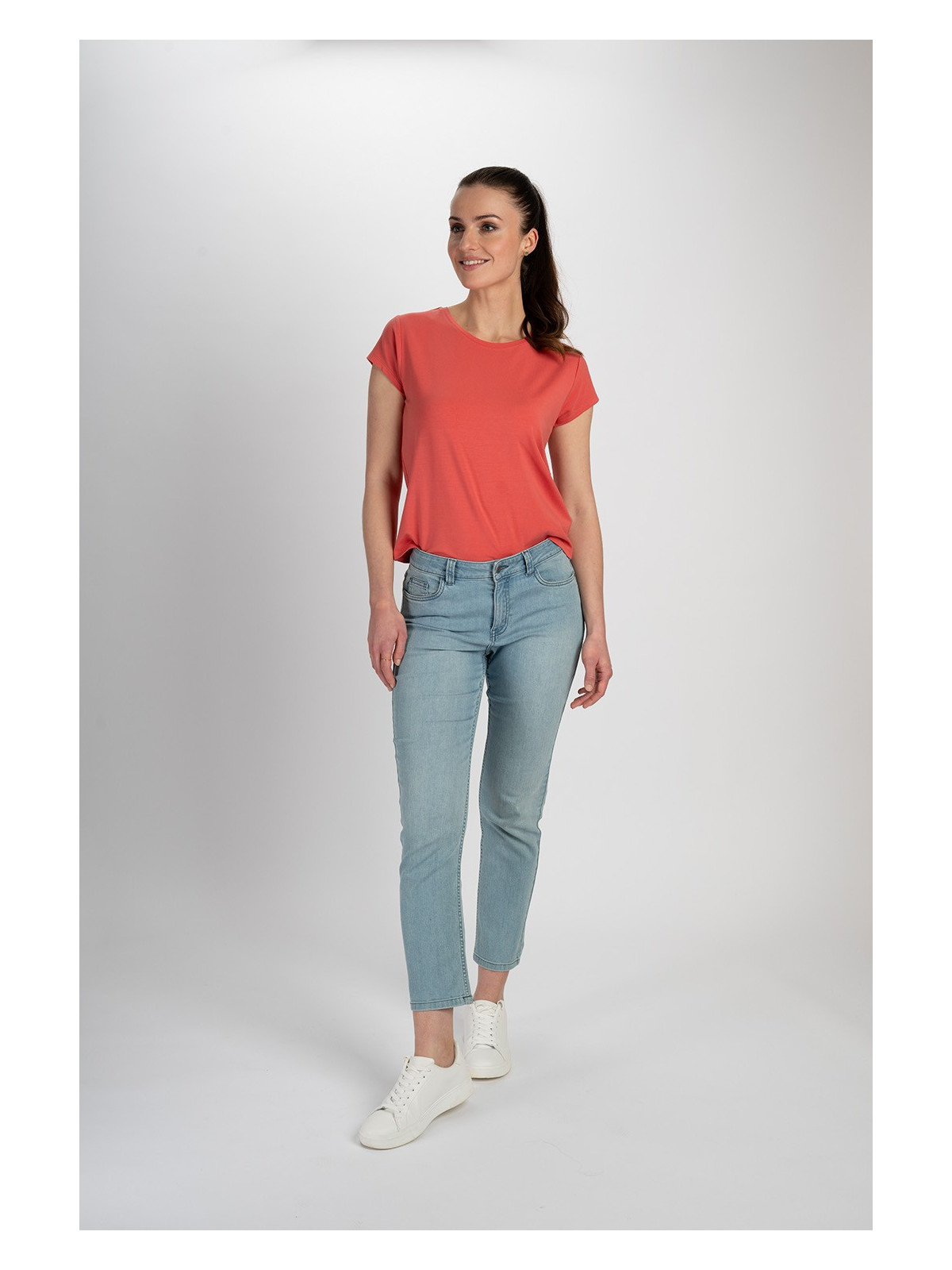 Tee-Shirt Manches Courtes pour Femme en Tencel - Tranquillo