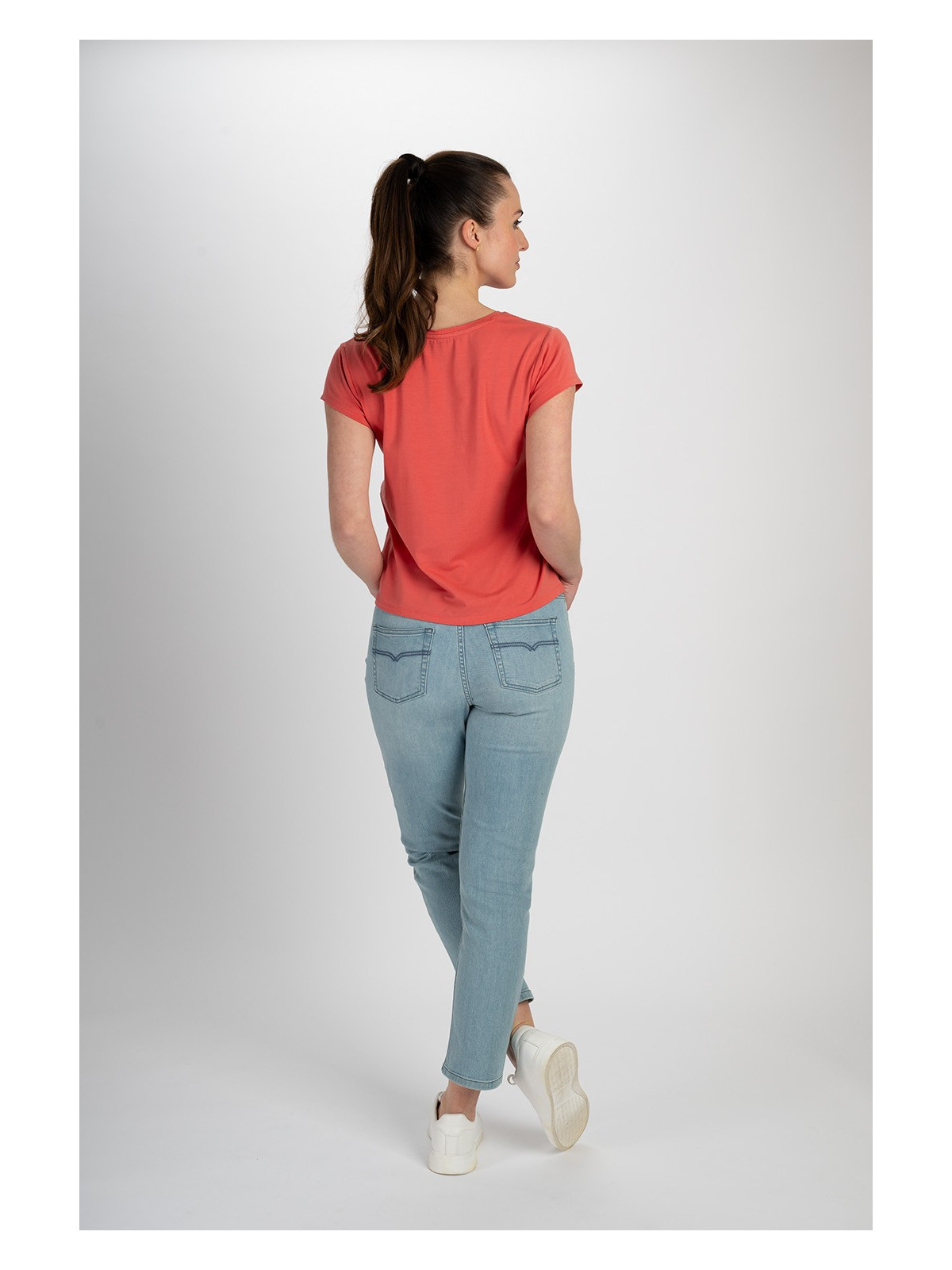 Tee-Shirt Manches Courtes pour Femme en Tencel - Tranquillo