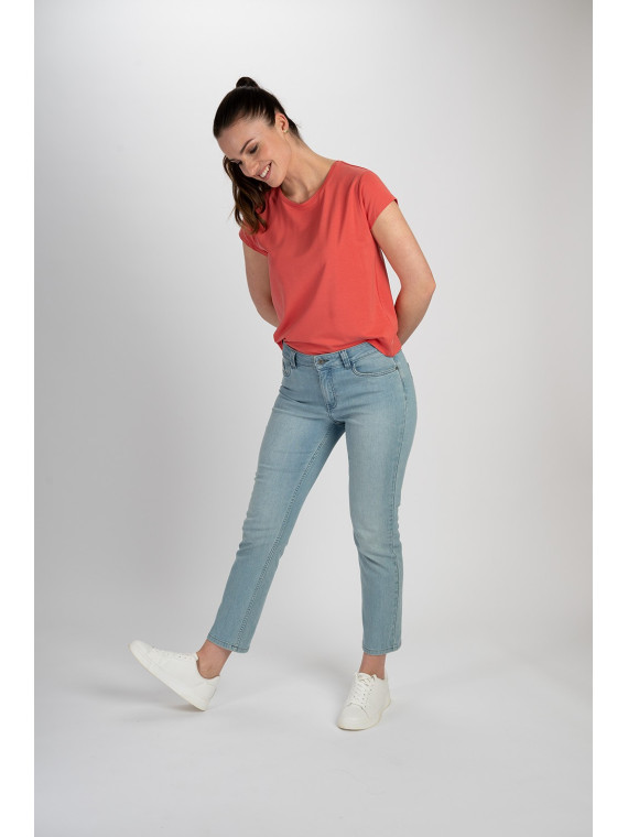 Tee-Shirt Manches Courtes pour Femme en Tencel - Tranquillo
