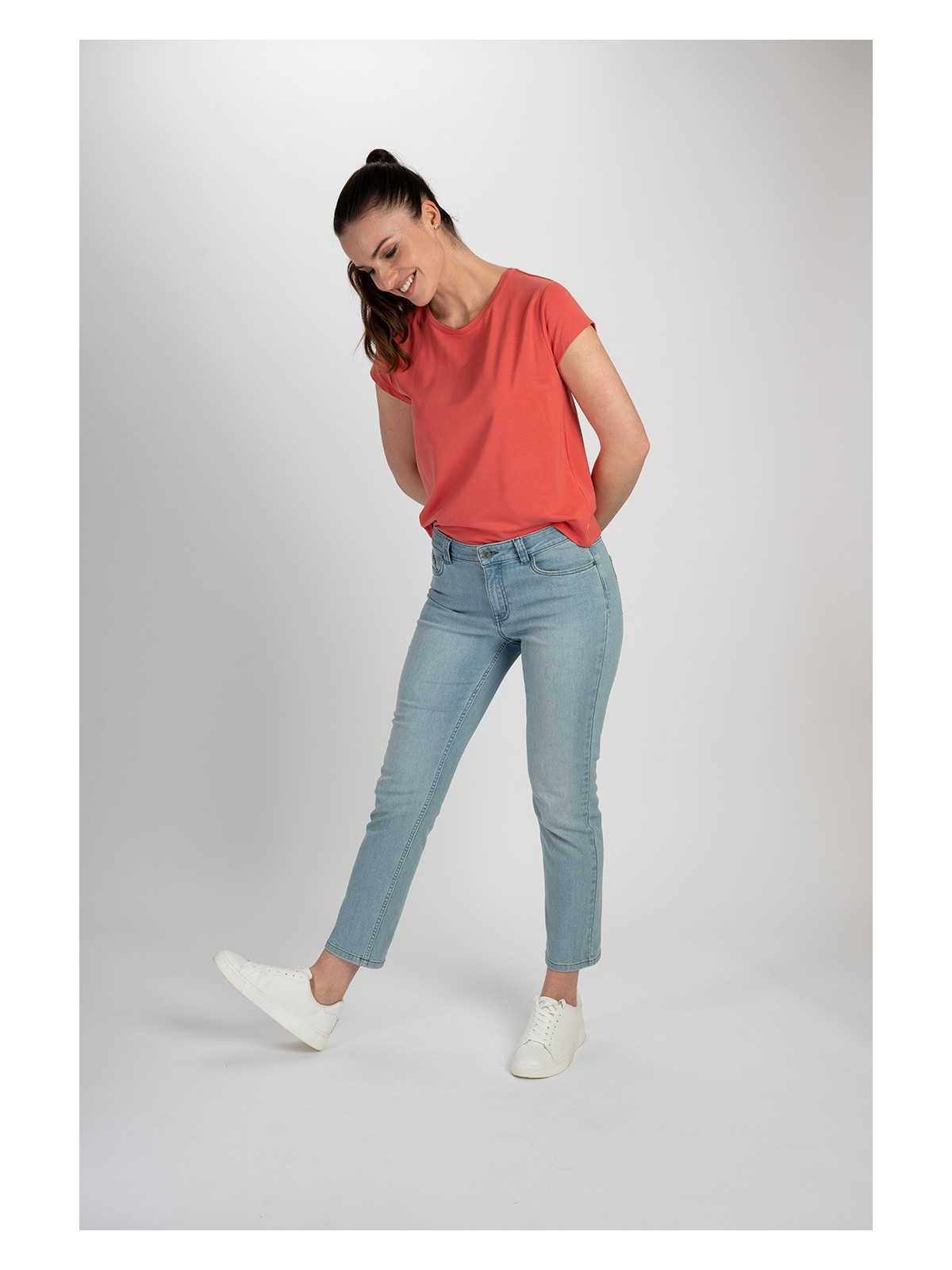 Tee-Shirt Manches Courtes pour Femme en Tencel - Tranquillo