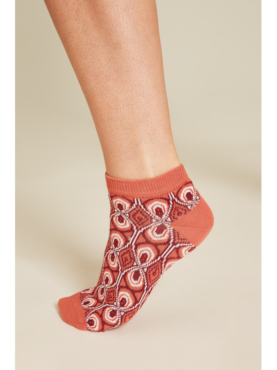 Socquettes en coton bio oranges