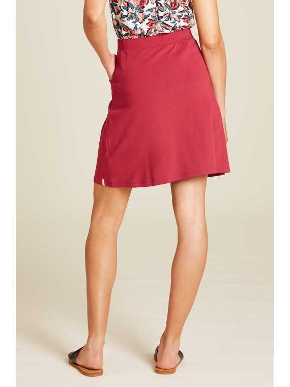 Jupe pour Femme en Coton Bio Forme Trapèze Couleur Anémone - Tranquillo