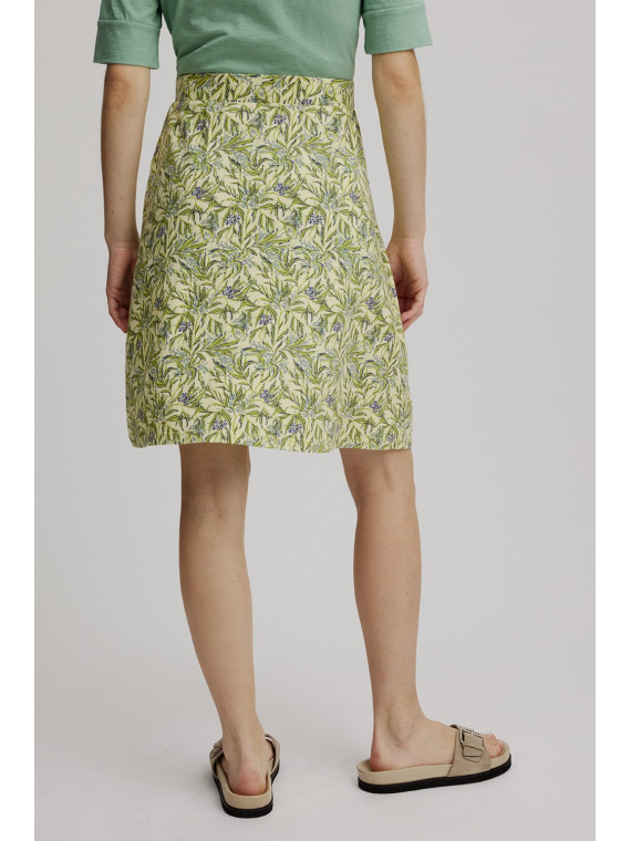 Jupe pour Femme en Coton Bio Forme Trapèze Couleur Anémone - Tranquillo