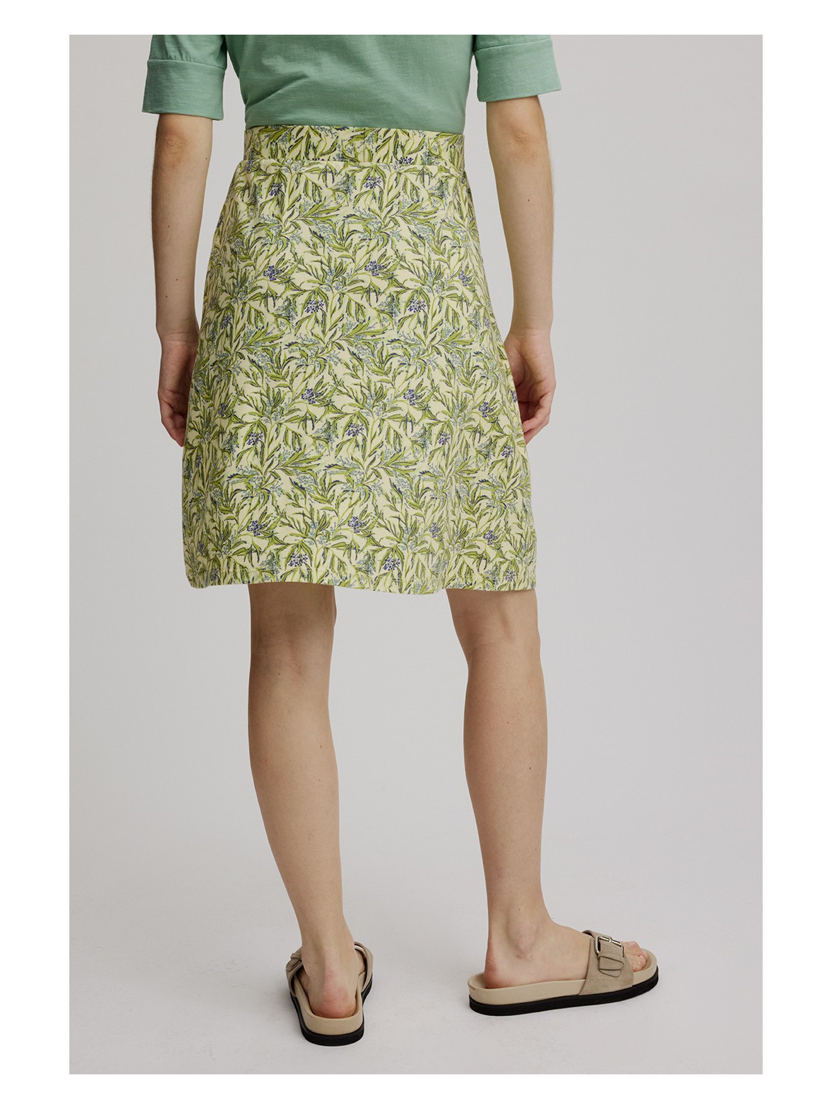 Jupe pour Femme en Coton Bio Forme Trapèze Couleur Anémone - Tranquillo