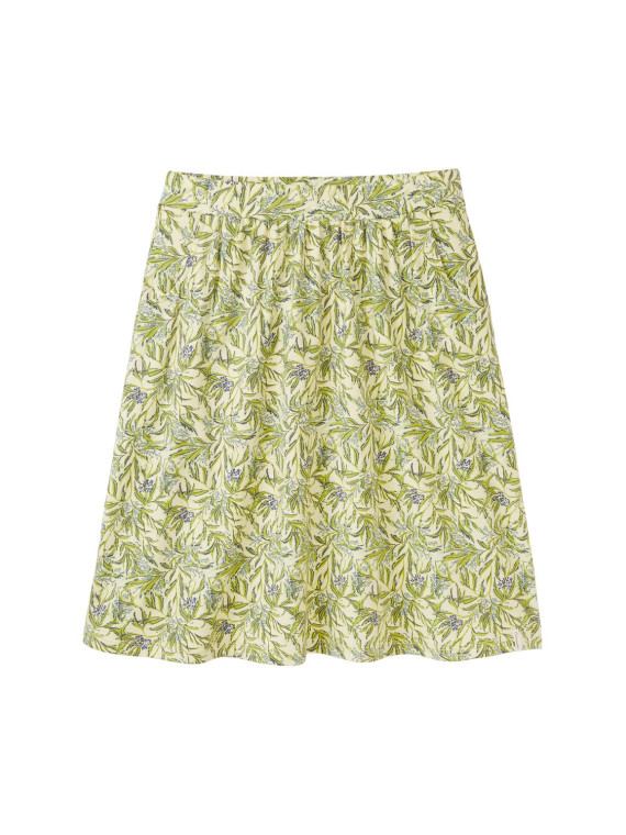 Jupe pour Femme en Coton Bio Forme Trapèze Couleur Anémone - Tranquillo