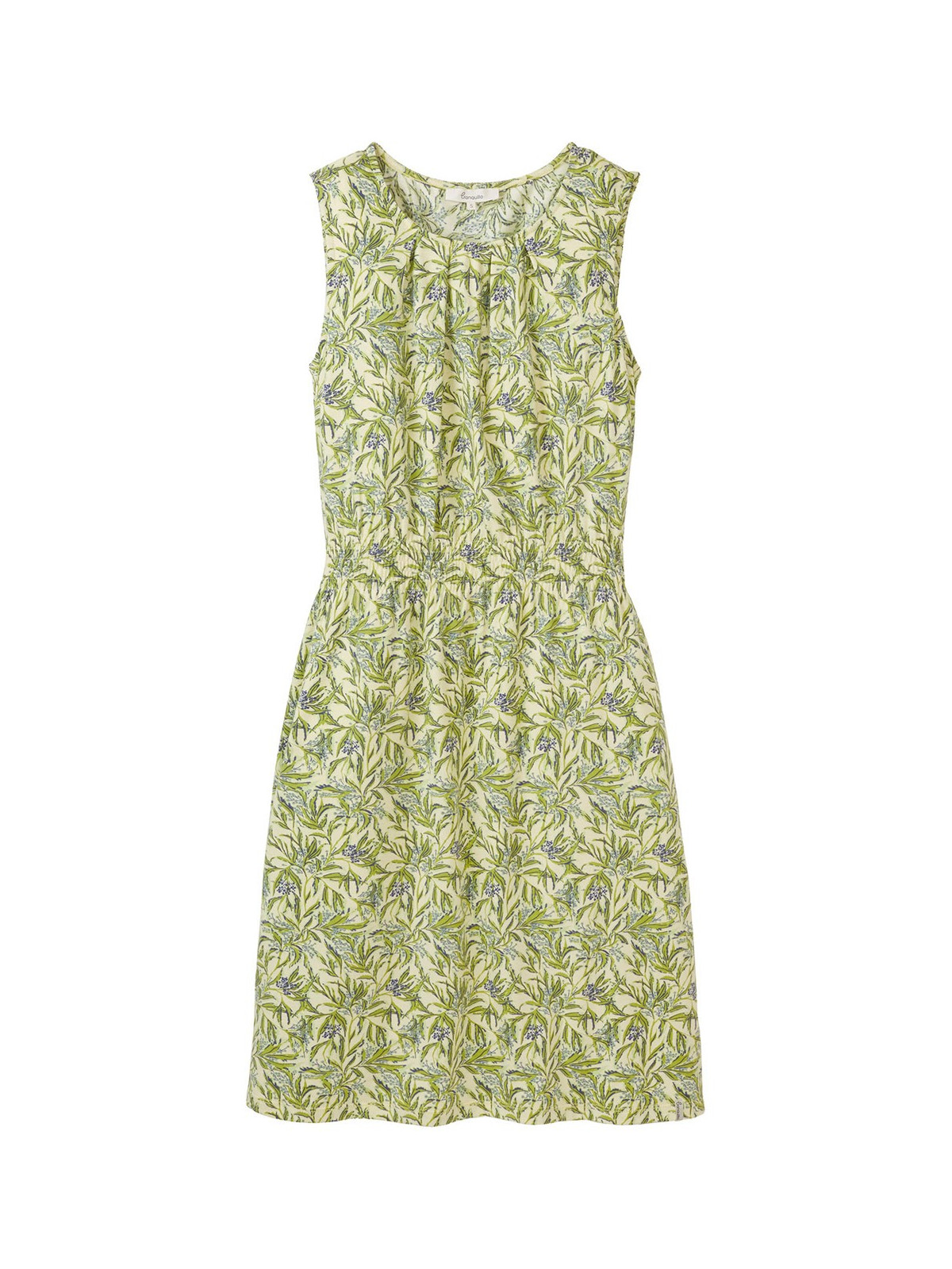 Robe Longue sans Manches Imprimé Feuilles en coton bio de Tranquillo