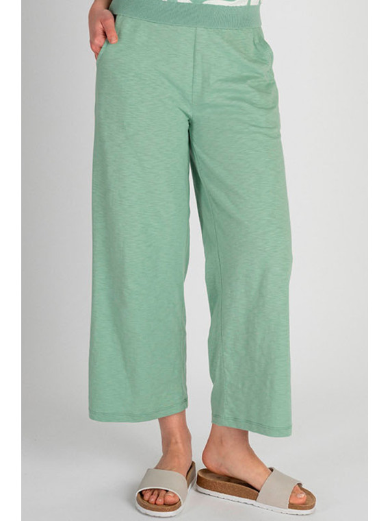 pantalon large vert pâle avec ceinture large