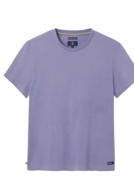 tee-shirt homme col rond coupe droite couleur lila mauve