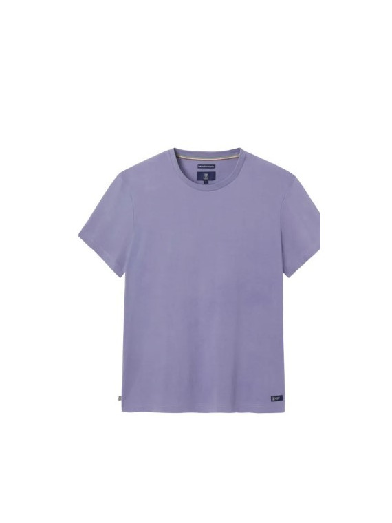 tee-shirt homme col rond coupe droite couleur lila mauve