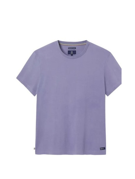 tee-shirt homme col rond coupe droite couleur lila mauve