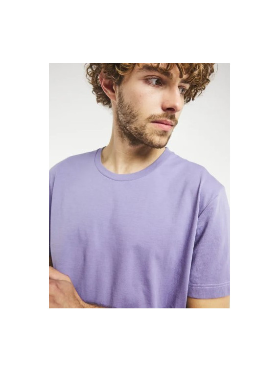 tee-shirt homme col rond coupe droite couleur lila mauve