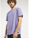 tee-shirt homme col rond coupe droite couleur lila mauve