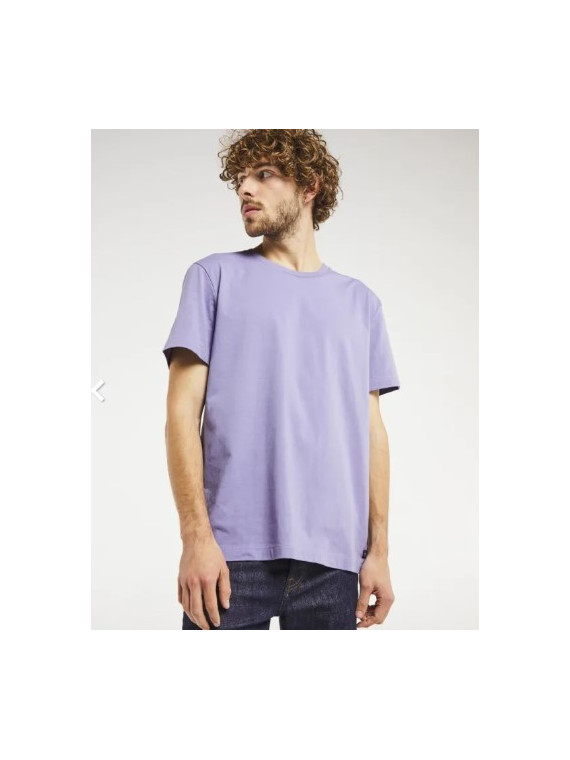 tee-shirt homme col rond coupe droite couleur lila mauve