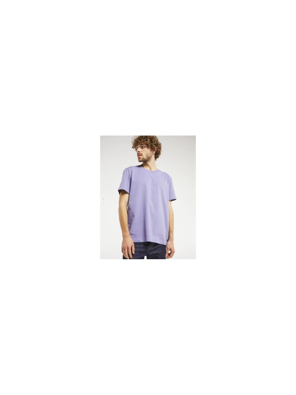 tee-shirt homme col rond coupe droite couleur lila mauve