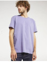 tee-shirt homme col rond coupe droite couleur lila mauve