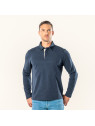 polo homme manche longues bleu marine