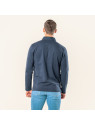 polo homme manche longues bleu marine