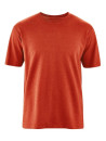 tee-shirt brique manches courtes col rond pour homme
