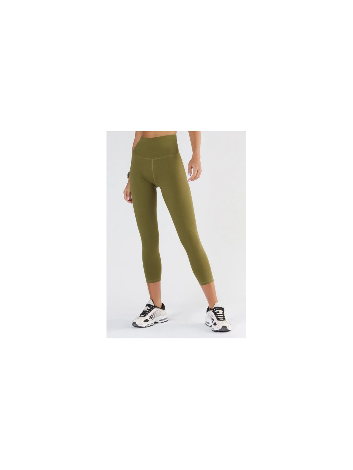 leggings 7/8eme vert olive taille élastique large