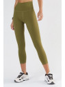 leggings 7/8eme vert olive taille élastique large