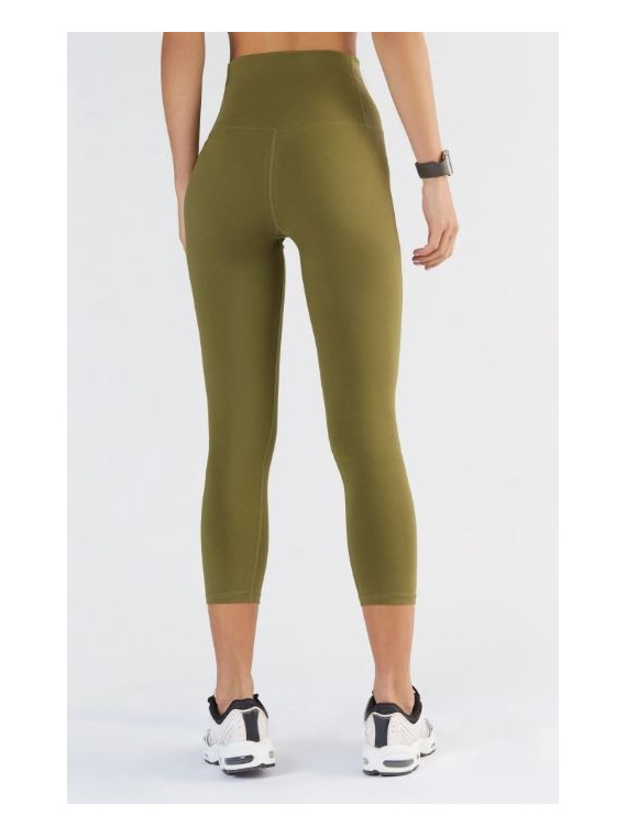 leggings 7/8eme vert olive taille élastique large