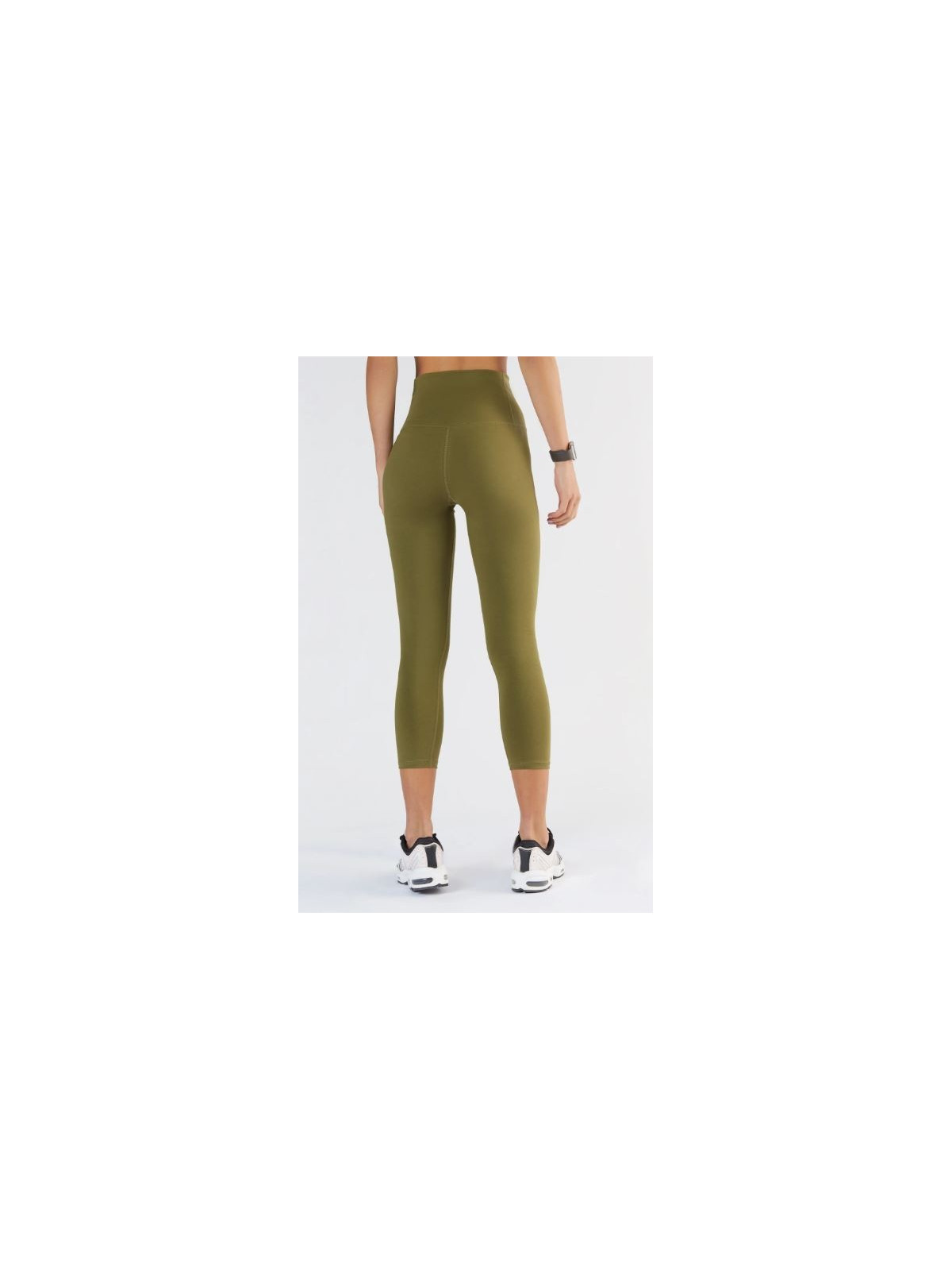 leggings 7/8eme vert olive taille élastique large