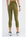 leggings 7/8eme vert olive taille élastique large