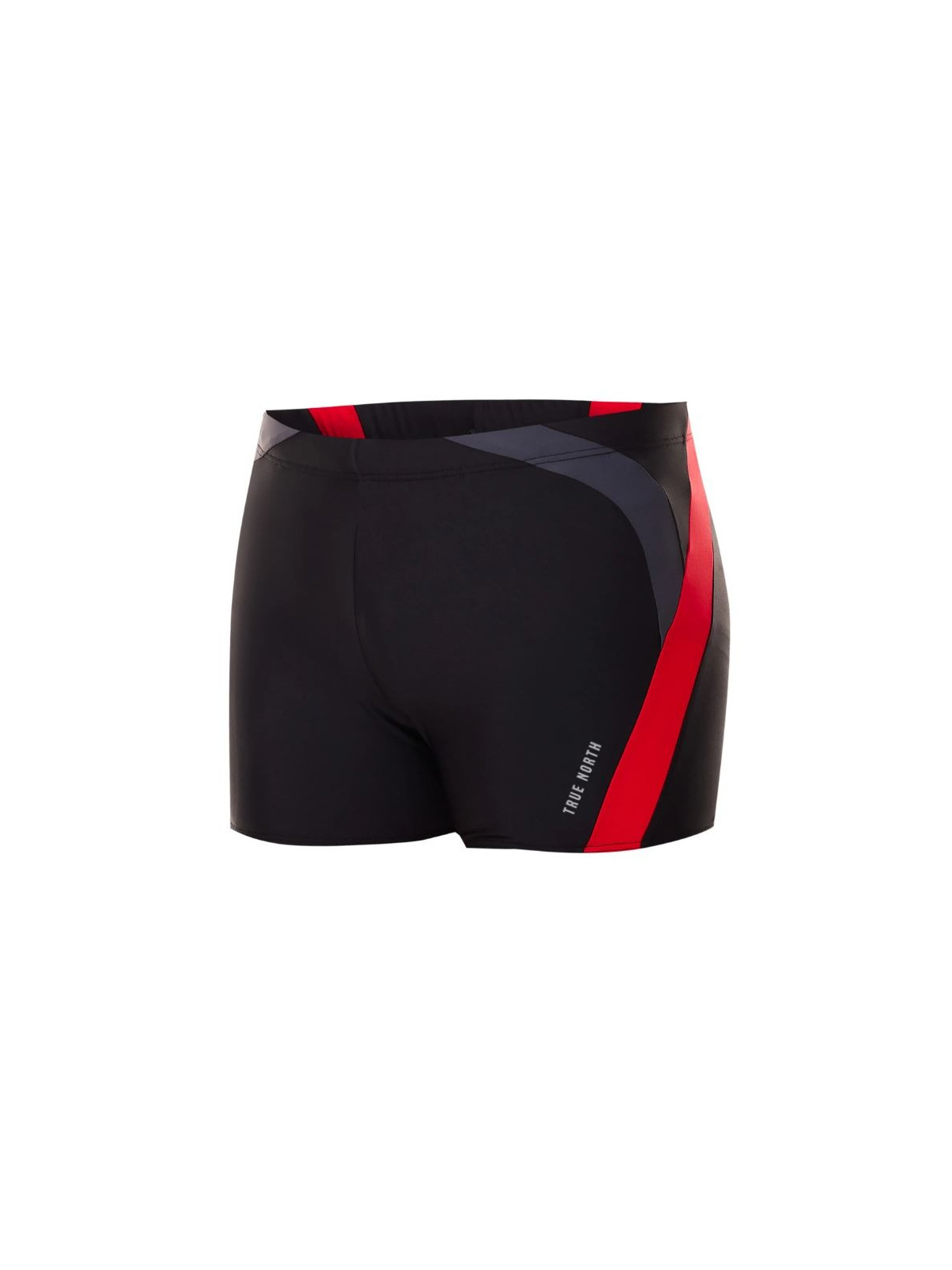 Maillot de bain Boxer recyclage noir et rouge