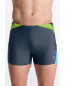Maillot de bain Boxer recyclage gris, bleu et vert