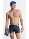 Maillot de bain Boxer recyclage gris, bleu et vert