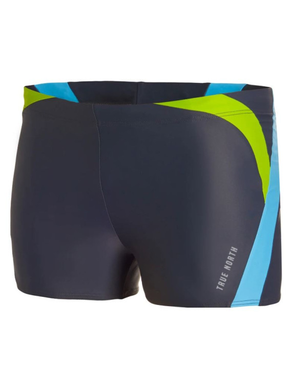 Maillot de bain Boxer recyclage gris, bleu et vert