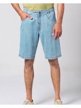 short homme bleu jeans clair