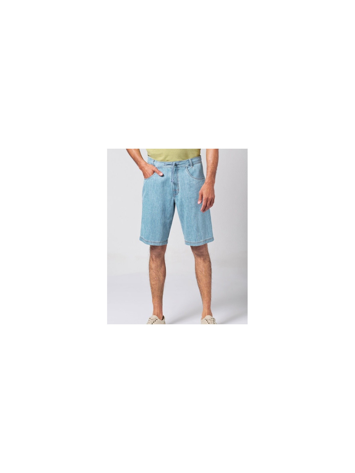 short homme bleu jeans clair