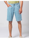 short homme bleu jeans clair