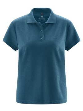 polo femme coupe normale bleu