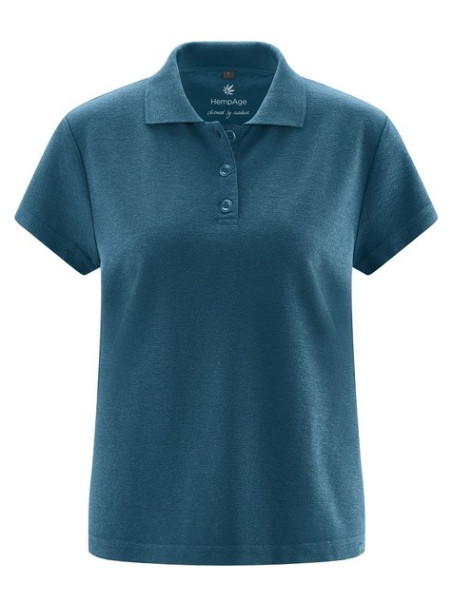 polo femme coupe normale bleu