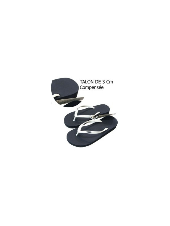 Tongs en Caoutchouc Naturel pour Femme Talon Compensé - Hippobloo