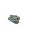 tongs semelles kaki foncé bride plus claire