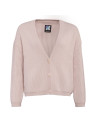 Cardigan 100% laine bio nude