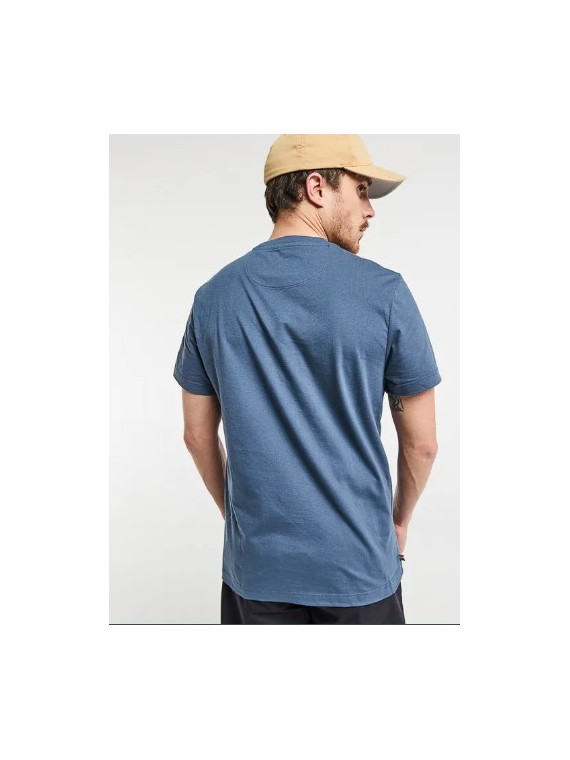 tee-shirt homme bleu avec broderie goéland sur la poitrine