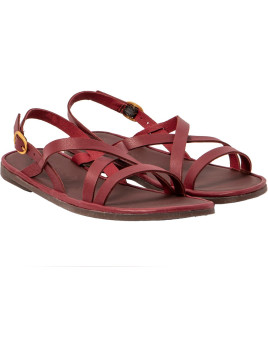 sandales bordeaux brides et semelle très fines