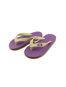 tongs enfant orange/vert/violet