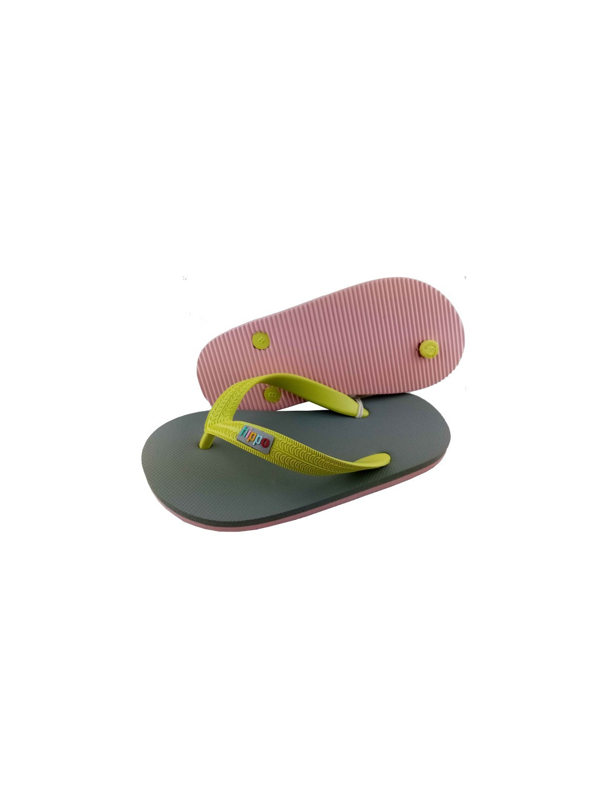 tongs enfant orange/vert/violet