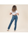 jeans femme denim taille haute coupe droite