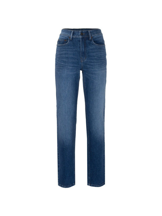 jeans femme denim taille haute coupe droite