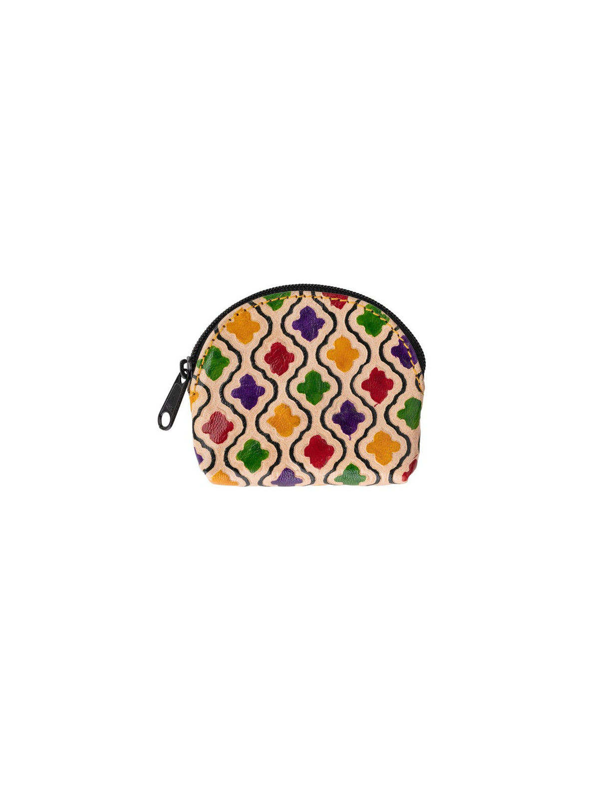 Porte-monnaie en cuir multicolore