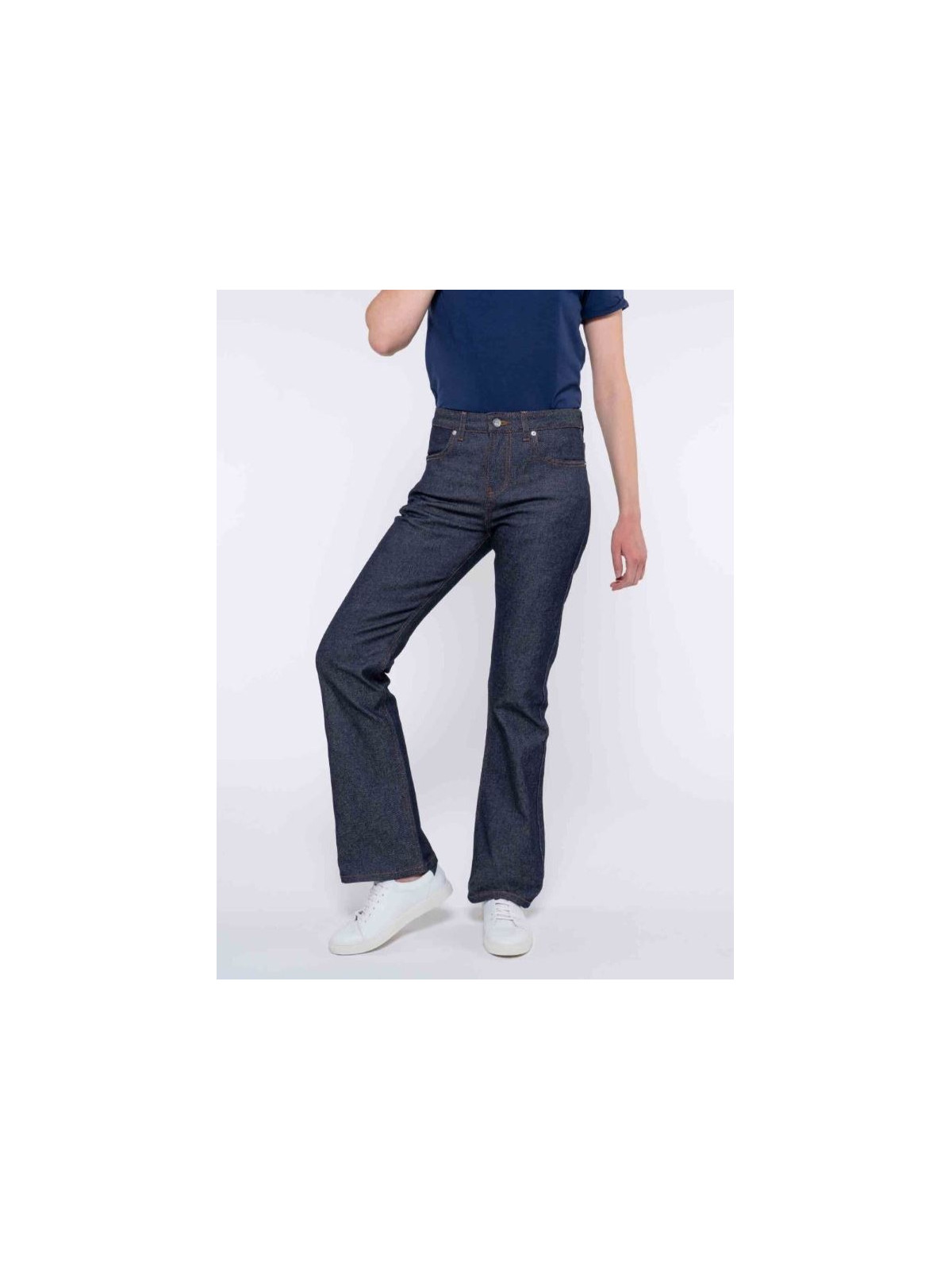 jeans femme coupe évasé en denim