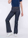 jeans femme coupe évasé en denim