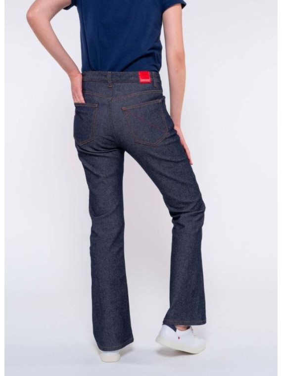 jeans femme coupe évasé en denim
