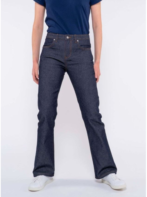 jeans femme coupe évasé en denim